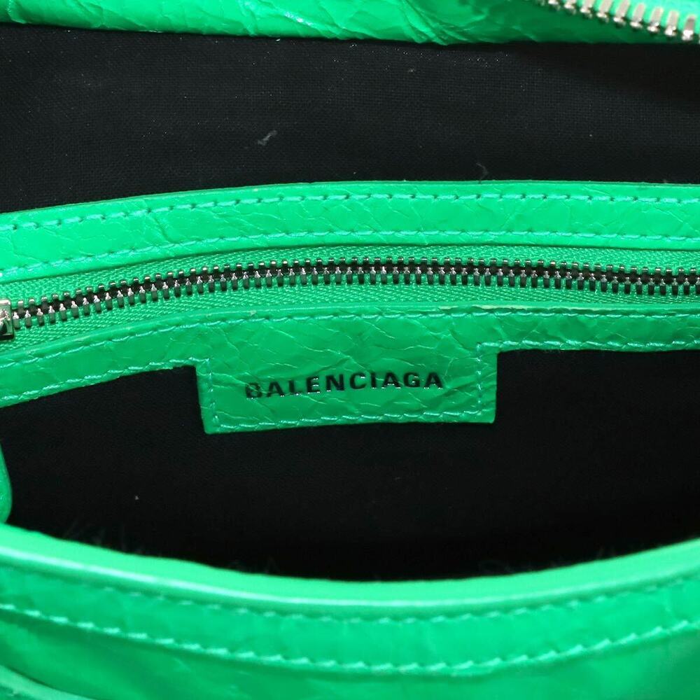 Balenciaga Neo Cagole XS Hand Shoulder Bag Leather Vivid Green - Picture 8 of 8
